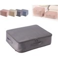 thumbnail image 1 of Ultra Space Saving Self Compression Organizer Bag, College Moving Storage Bags Heavy Duty, Self Compacting Compression Moving Organizer Bags, For Comforters, Clothes (Gray, X-Large (for quilts)), 1 of 7