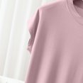 thumbnail image 6 of Ashyfjp Womens T Shirts Fashion Casual Loose Fit Solid Color Short Sleeve Crew Neck Tee, Trendy Lightweight Basic Top for Daily Summer Wear, XXL, 6 of 6