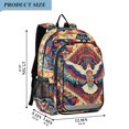 thumbnail image 2 of FORMRS Unisex School Backpack 17" Student Travel Bag with Laptop Compartment, Beige Geometric Eagle, 2 of 7