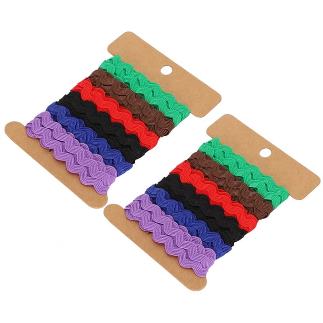 Diy Color Ribbon 2Pcs Color Zigzag Ribbon DIY Hand Made Material Cloth Hair Accessories Sewing Decoration 8mm