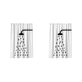 thumbnail image 4 of Inteprter Cortina de ducha fácil de instalar para un mantenimiento conveniente del baño Cortinas de ducha de poliéster cómodas para el baño Type1 NO1, 4 of 6