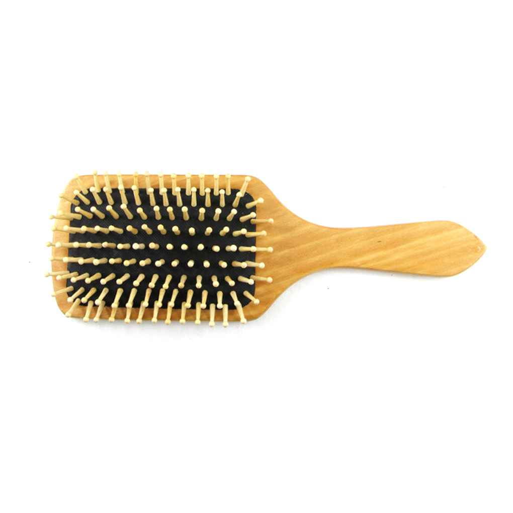 Massage Comb Paddle Brush Antistatic Combantistatic Natural Wooden