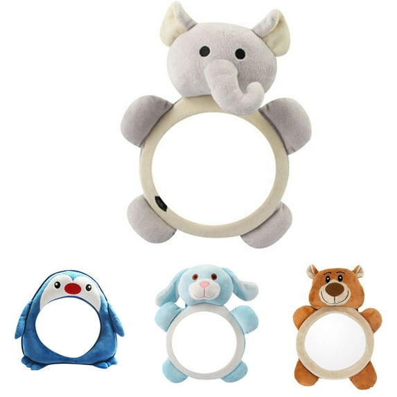 Cheers.US Baby Car Mirror Car Headrest Mount Baby Safety Cute Cartoon Animal Car Headrest Mount Baby Safety Observation Rearview Mirror Panda