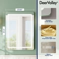 thumbnail image 5 of 24 in. W x 32 in. H Rectangular Frameless LED Light Anti-Fog Wall Mounted Bathroom Vanity Mirror in Silver, 5 of 10