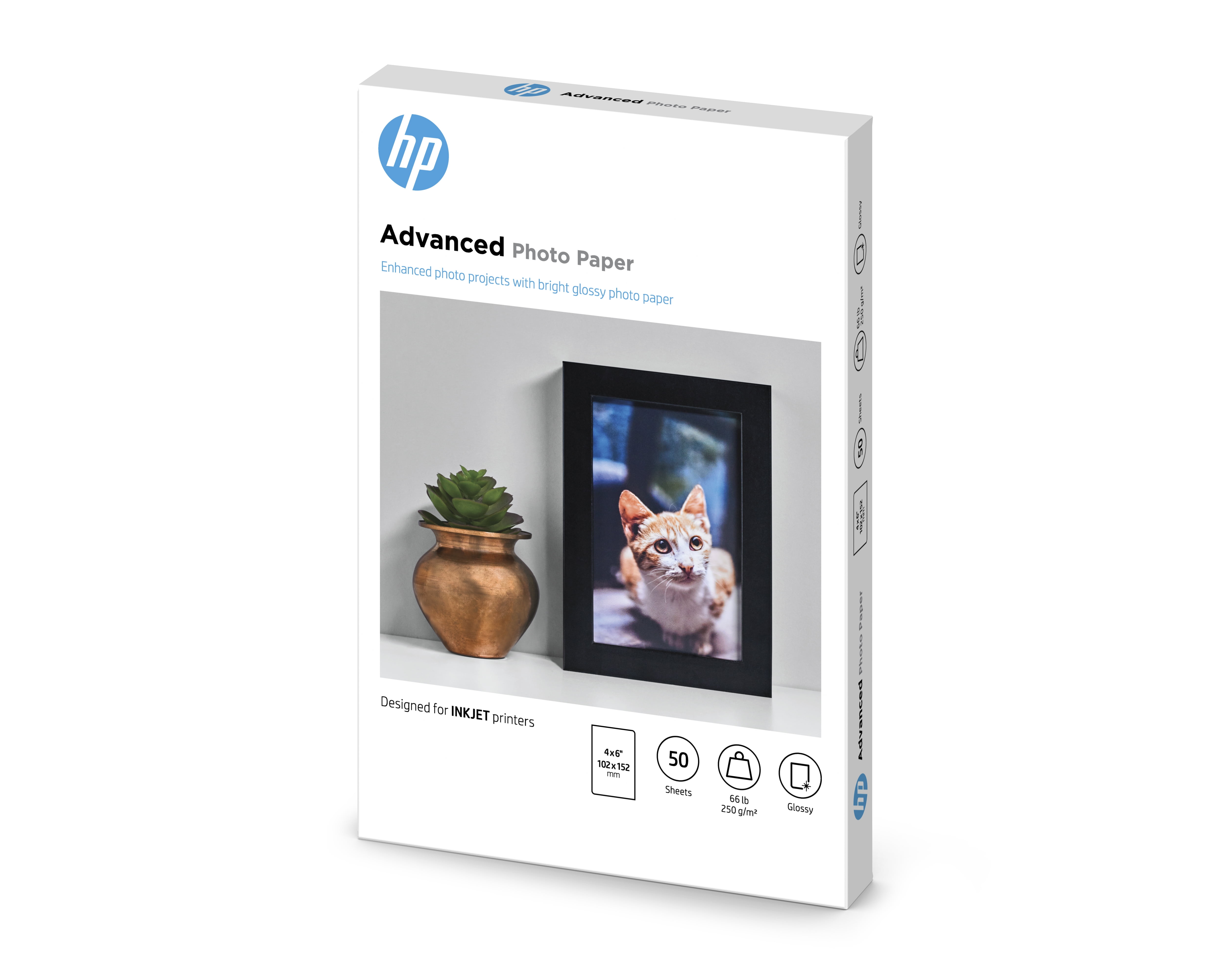 roltrap Bejaarden Afdrukken HP Advanced Photo Paper, Glossy, 4x6, 50 Sheets - Walmart.com