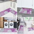 thumbnail image 5 of Purple Floral and Petal Pattern Kitchen Rugs Sets Of 2,Anti Fatigue Kitchen Mat Rugs Non Slip Washable,Decorative Kitchen Floor Mats for Kitchen,Sink,Laundry,17"x30"+17"x47", 5 of 7