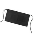 thumbnail image 1 of Black Polyester Waiter Apron - Half Length, with Pockets, for Hotel/Kitchen, Stain Resistant, Machine Washable, 1 of 8