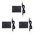thumbnail image 1 of 3X 4 Port Audio Switch, 3.5mm Audio Switcher, Stereo AUX Audio , 4 Input 1Output/1Input 4 Output Switcher Box,3 x 3.5mm Audio Switch Switcher 3 x 3.5mm Audio cable,Black, 1 of 8