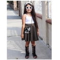 thumbnail image 3 of Odema Kids Girls Zipper Bowknot Strappy Knee-High Gladiator Sandals(Toddler/Little Kid), 3 of 5