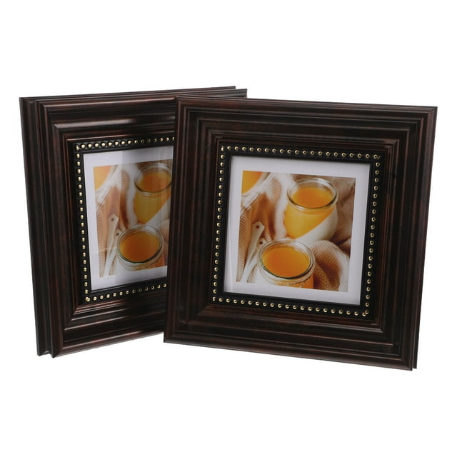 OULII 2 Pcs Cadres Photo Rétro Élégants en Résine Café pour Décoration de Salon et Chambre