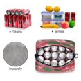 thumbnail image 4 of Insulated Crossbody Lunch Bag 10L Lunch Tote with Adjustable Shoulder Strap for Work Office Picnic Strawberries and Green Leaves, 4 of 6