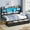 Black, variant on Plonmago Twin Size Daybed with Storage Headboard & 4 Drawers,3-Tier Bookshelf, Day Bed with Lights & Charging Station, LED Corner Bed Frame for Bedroom-Living Room-Guest Room,White