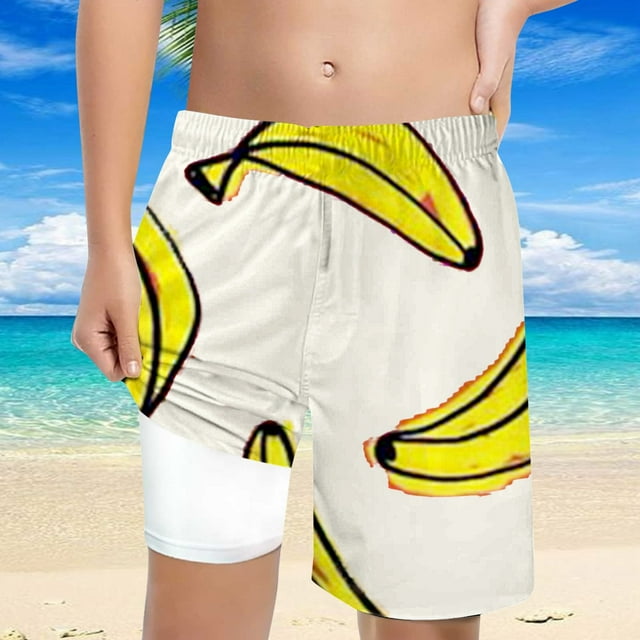 Maillots de Bain pour Garçons avec Doublure de Compression Shorts de Bain pour Enfants Garçons Mode Maillots de Bain pour Enfants Garçons Maillots de Bain 8-9 Ans