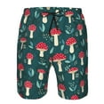 thumbnail image 4 of Kll Amanita Mushroom Men'S Casual Summer Beach Shorts Hawaiian Shorts With Pockets-X-Large, 4 of 9