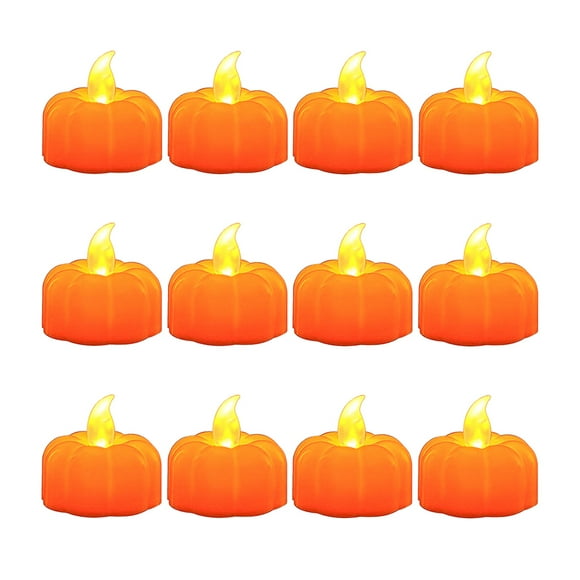12pcs Halloween Calabaza Luces LED Calabaza Decoración de Halloween Batería Desarrollado