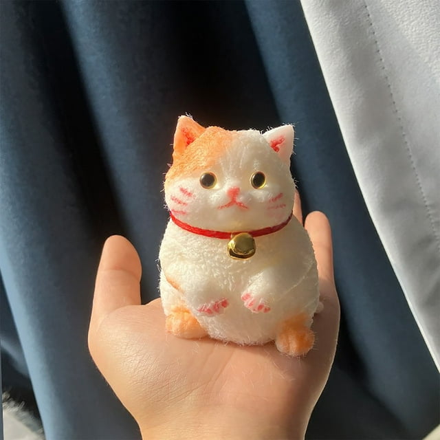 Juguetes, peluches de gatitos, peluches grandes de gatitos, divertidos, adorables y supersuaves, juguetes antiestrés sensoriales para aliviar el estrés, juguetes navideños para amantes de los gatitos,