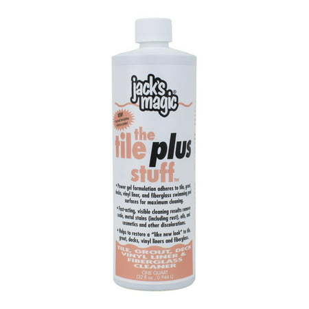 Jack's Magic The Tile Plus Stuff (1 qt) (2 pack), Effective way to remove stains from your pool's tile, grout, decks, fiberglass and even vinyl.., By FWP from (Best Way To Remove Polystyrene Ceiling Tiles)