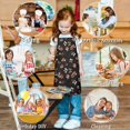 thumbnail image 6 of Pioneer Flower Floral Print Pattern Kids Aprons for Girls and Boys,Adjustable Neck Strap Toddler Aprons for Kids Cooking Baking, 6 of 7