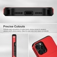 thumbnail image 6 of for iPhone 15 Pro Max Case with Card Holder Heavy Duty Dual Layer Shockproof iPhone 15 Pro Max Wallet Case Hidden Card Slot Slim Phone Case for iPhone 15 Pro Max for Women&Men(Metallic Red), 6 of 14