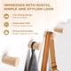 thumbnail image 2 of Ganchos de pared bsdonte Wood, paquete de 4 ganchos para abrigos de madera natural, 2 of 6