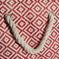 thumbnail image 4 of CC Home Furnishings 15" Rust Red and Ivory Medium Rectangular Bin with Rope Handles, 4 of 7