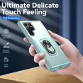 thumbnail image 5 of Full Body Protective Phone Case for Galaxy S22 Ultra Case 5G, Heavy Duty Shockproof Cover Samsung Galaxy S22 Ultra Case [Dual Layer][Hard PC Back],Built in Finger Ring Stable Magnetic Ring Kickstand, 5 of 8