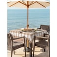 thumbnail image 2 of Brown Easter Outdoor Tablecloth - 60x60 Inch Square Dining Table Cover, Spring Watercolor Bunny Plaid Checkered Waterproof Outdoor Table Cloth with Umbrella Hole & Zipper for Picnic/Patio/Party, 2 of 7