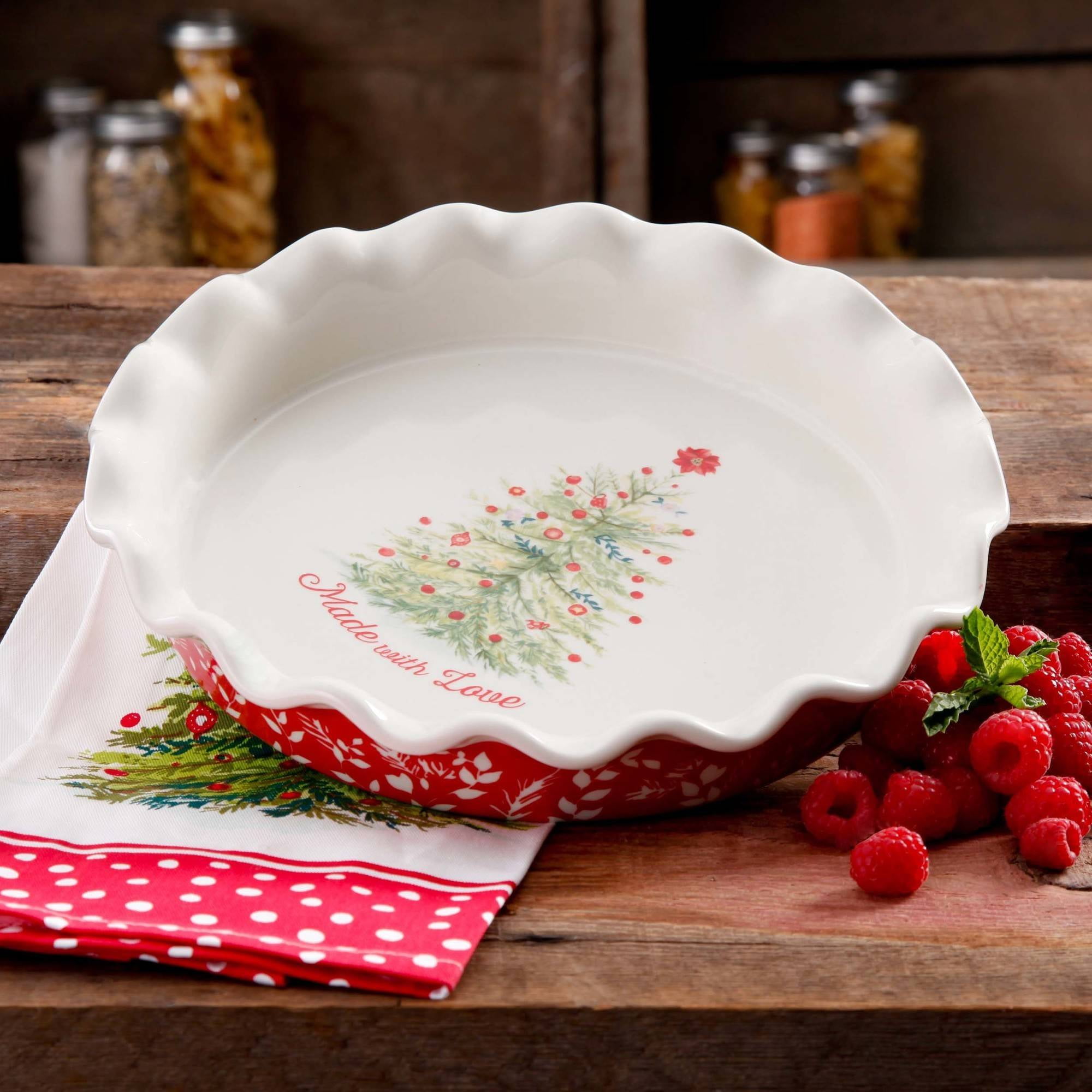 Pioneer Woman Wishful Winter Warm Wishes 9” Ceramic Pie Plate on eBid  United States