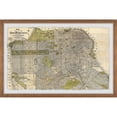thumbnail image 2 of Marmont Hill Vintage San Francisco Map Framed Wall Art, 1.50" x 30.00", 2 of 5