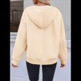 thumbnail image 4 of Sudadera con Capucha para Mujer, Sudadera con Cremallera, Moda de Otoño, Chaquetas de Larga, Ropa de Invierno, Conjuntos Albaricoque M, 4 of 8