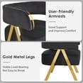 thumbnail image 4 of LAZZO Modern Velvet Barrel Accent Chair, Comfy Upholstered Reading Armchair for Living Room Bedroom, Black, 4 of 8