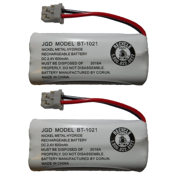 JustGreatDealz HIGH Capacity Rechargeable Replacement Battery BT-1021 BBTG0798001 for Uniden Cordless Handsets (2-Pack)