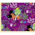 thumbnail image 1 of eloria Animal Cotton Fabric Squares&nbsp;Sewing Supplies Printed Fabric for , 1 Yard, Purple, 1 of 2