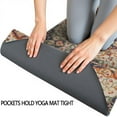 thumbnail image 3 of Orange Ethnic Geometric Pattern Hot Yoga Mat Towel Non Slip for Hot Yoga - Quick-Drying Yoga Mat Cover with 4 Corner Pockets with Travel Bag - Hot Yoga Towel Non Slip 74"x26", 3 of 6