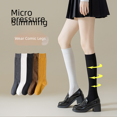 thumbnail image 2 of Calcetines de pantorrilla delgados jk calcetines de algodón de color sólido para niñas primavera y verano calcetines de color sólido de estilo japonés a juego calcetines por encima de la, 2 of 6