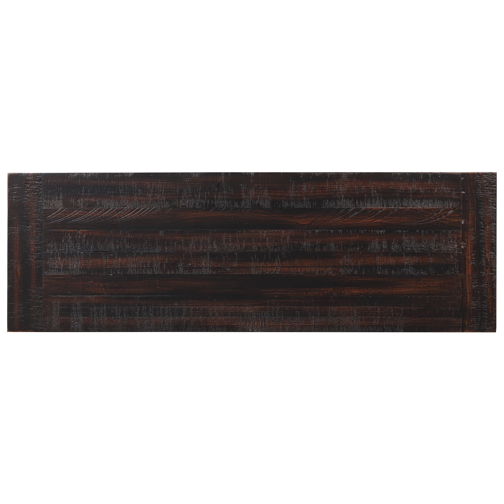 48" Solid Wood Console Table with Drawers and Shelves, Sofa Couch Entryway Table for Hallway, in Distressed Black