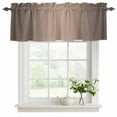 thumbnail image 2 of Brown Ombre Valances for Windows, Decorative Rod Pocket Window Valance Curtains, Modern Gradient Abstract Art Short Curtain Drapes for Kitchen/Bathroom/Living Room, 2 Panels, 42" W x 12" L, 2 of 8