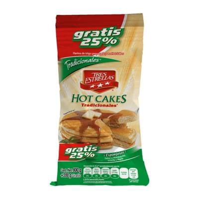 Harina para hot cakes Tres Estrellas Tradicionales 1 kg