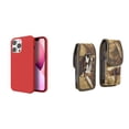 thumbnail image 1 of Slim Silicone Case and Belt Holster Pouch for iPhone 14 Pro Max (Red/Camo), 1 of 9