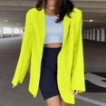 thumbnail image 4 of Vedolay Women's Suit Jackets Womens Casual Puff Sleeve Single Button Open Front Lapel Office Blazer Jackets,Yellow M, 4 of 5
