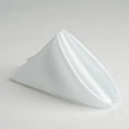 Efavormart 5 Pack | White Seamless Satin Cloth Dinner Napkins, Wrinkle ...