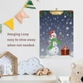 thumbnail image 5 of FMSHPON Christmas Snowman Snowflake Present Clipboard Hardboard Wood Nursing Clip Board and Pull for Standard A4 Letter 13x9 inches, 5 of 5