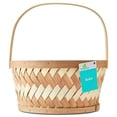 thumbnail image 4 of Round Woven Woodchip Basket, Brown and White, 10.25" x 5", Easter by Way To Celebrate, 4 of 7
