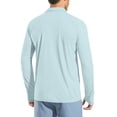 thumbnail image 6 of BVnarty Men’s Long Sleeve Collared Sun Protection Thumb Hole Raglan Pullover, Quick Dry Athletic Top for Summer Fishing & Trail Runs Clear S, 6 of 9