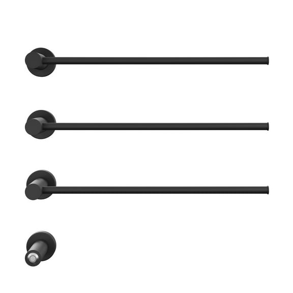 Claire 3-Bar Electric Towel Warmer in Matte Black