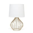 thumbnail image 1 of Simple Designs LT2086-WOC Geometrically Wired Table Lamp, White & Copper, 1 of 2