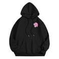 thumbnail image 6 of CONFREE Womens Hoodies Floral Prints Hoodies For Women Trendy Long Sleeve Casual Pullover Sweatshirts With Pockets Comfy Winter Clothes, 6 of 7