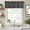 Black, variant on Brown Moroccan Farmhouse Short Window Curtain Valances, Morocco Abstract Quatrefoil Geometric Rod Pocket Kitchen Valances for Living Room Bedroom Bathroom Cafe 42" x 12"