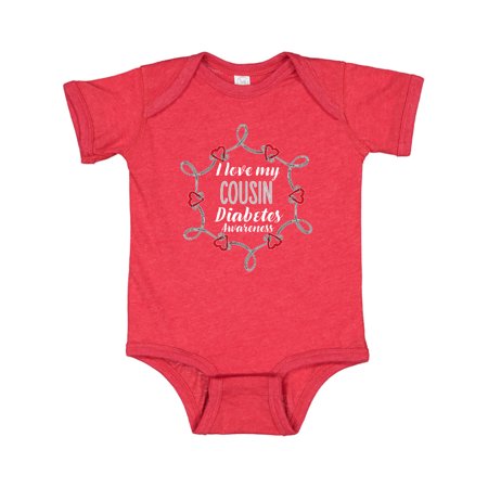 

Inktastic I Love My Cousin Diabetes Awareness Gift Baby Boy or Baby Girl Bodysuit