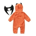 thumbnail image 4 of Uccdo Baby Girl Boy Halloween Pumpkin Clothes With Hat, Kids Party Fancy Outfits One-Piece Rompers Bodysuits, 0-12M, 1-2T, 4 of 8